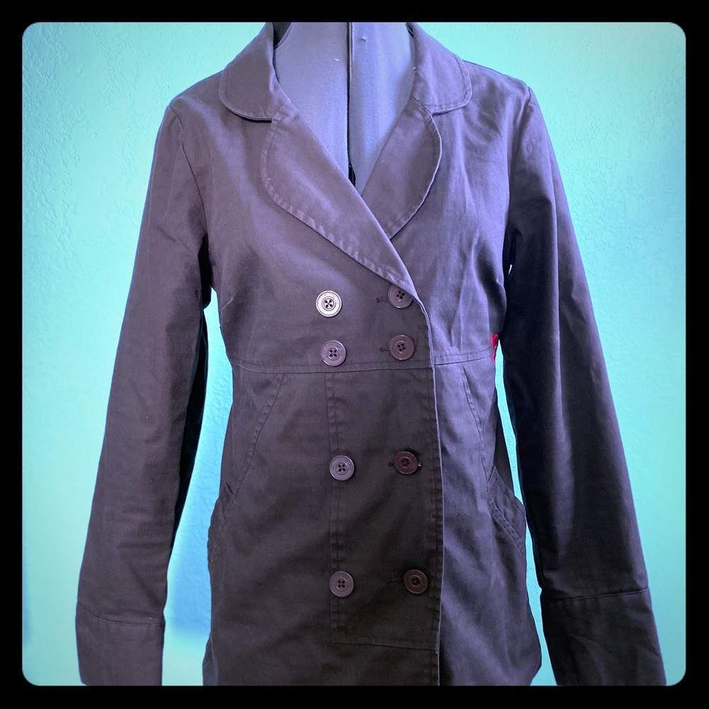 Volcom Coat with Pink Buttons